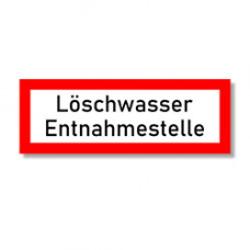 Hinweisschild - Löschwasser Entnahmestelle - 800139