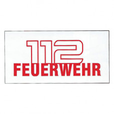 weißer Aufkleber 112 Feuerwehr - 801069