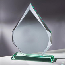 JADE Glastrophäe - grünliches Glas - in 3 Größen