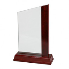 Glaspokal - mit Holzdekor - 826410