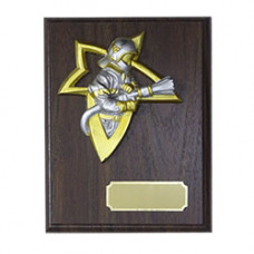 Holztafel - Feuerwehrmann - rechteckig - braun - 826523
