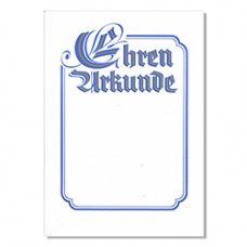 SALE - Ehrenurkunde - blauer Schriftzug - 8500632