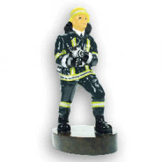 Feuerwehrmann mit Hohlstrahlrohr - bunt bemalt - originalgetreu - 867016
