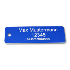 Aluminium - Geräteschild - Atemschutzträger - Schlüsselanhänger - blau - 801033
