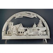 weihnachtlicher Schwibbogen - aus Holz - ein tolles Geschenk für Feuerwehrfans - 801160