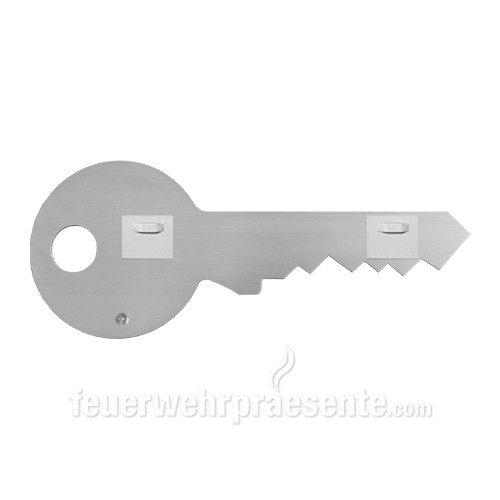 symbolischer Schlüssel mit Wandhalterung und Abstandshalter