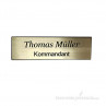 Namensschild - gold schwarz - spitz - zweizeilige Gravur - 800039