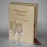 Bohemia Collection Sektgläser in einer Geschenkverpackung aus Holz