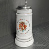 Bierseidel - mit Feuerwehrmotiv - und Gravur auf Zinndeckel - 841035