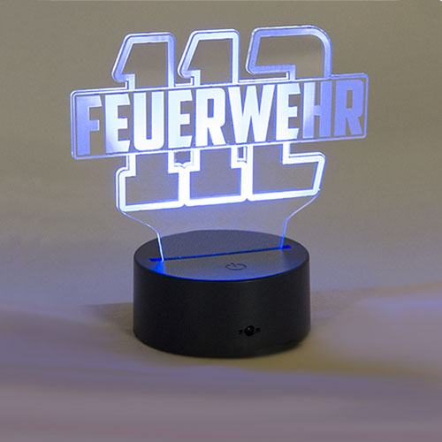 LED-Nachtlicht mit Feuerwehr-Motiv und wechselnder Farbe